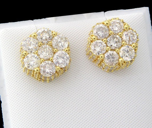 4.15ct Flower Set Earrings