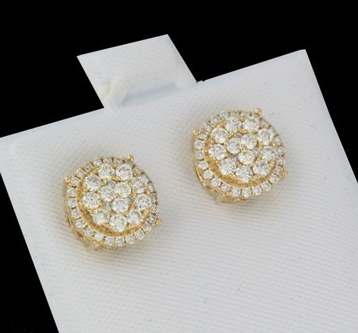 0.85ct Diamond Cluster Earrings