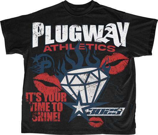 (Pre-Order) Plugway Athletics Tee (Red & Blue)